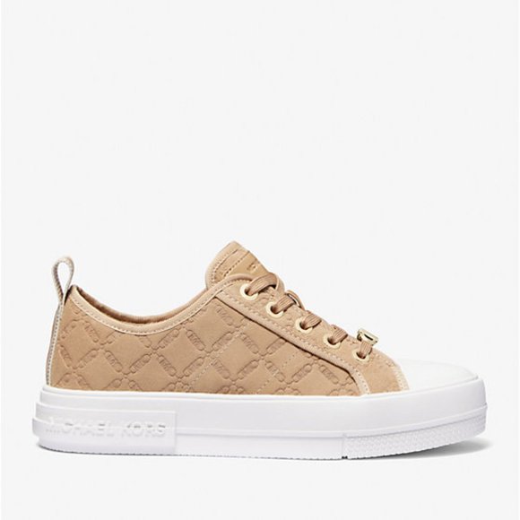 🎁 MICHAEL Michael Kors Evy Empire Logo Embossed Suede Sneaker - Picture 3 of 8